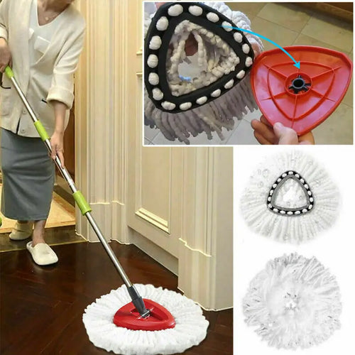 Easy Wring and Clean Floor Mop Turbo Microfibre 2in1 Replacement Refill Mop Head Accessory Home Cleaning Tools Mop