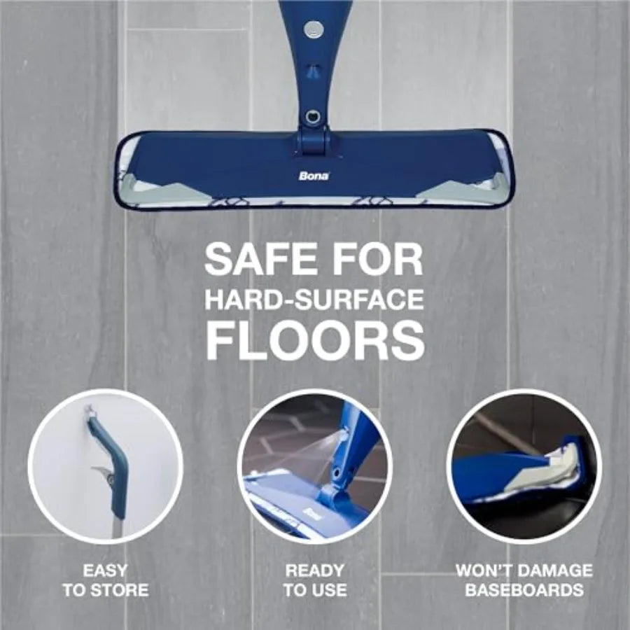 Floor Premium Spray Mop Includes Floor Cleaner and Machine Washable Microfiber Cleaning Pad For Stone, Tile, Laminate and Vinyl
