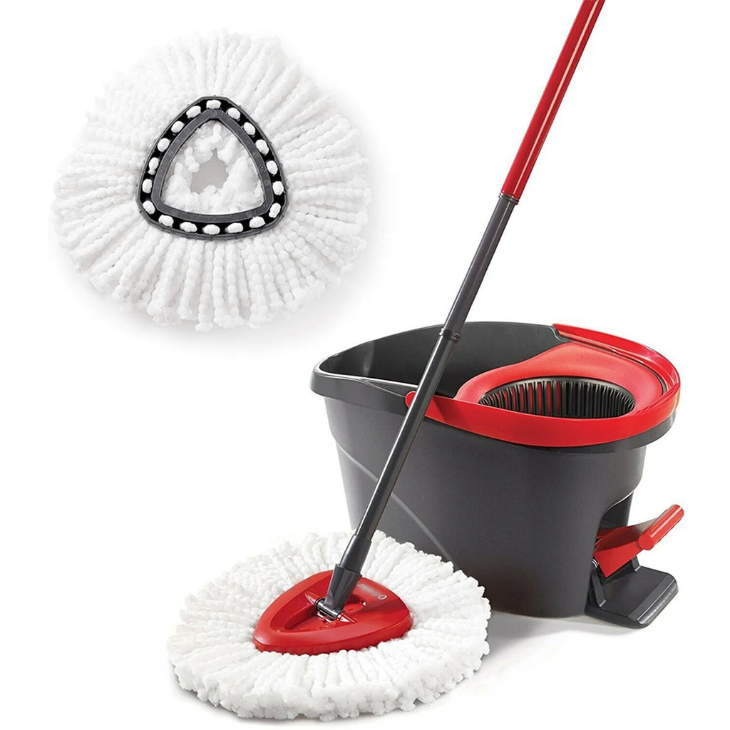 Easy Wring and Clean Floor Mop Turbo Microfibre 2in1 Replacement Refill Mop Head Accessory Home Cleaning Tools Mop